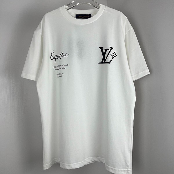 ルイヴィトン コピー プリントショートスリーブコットンTシャツ vuz58588